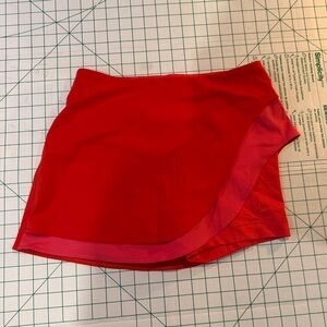 Lululemon pink and red asymmetrical skirt